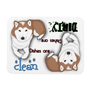 Shiba Inu Rectangle Dishwasher Magnet