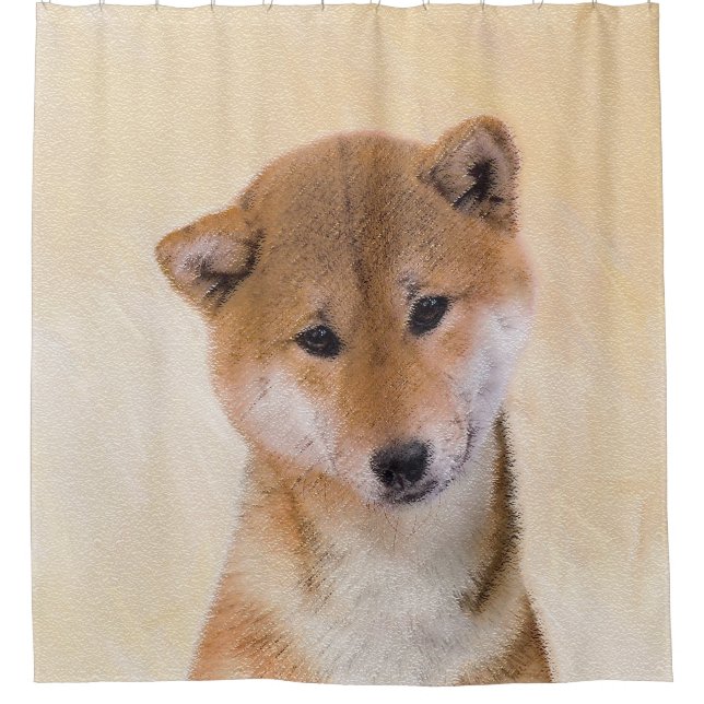 Shiba Inu (Red) Painting - Original Dog Art (Front)