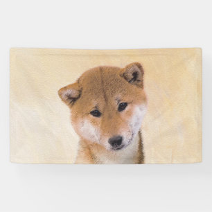 Shiba Inu (Red) Painting - Original Dog Art Banner