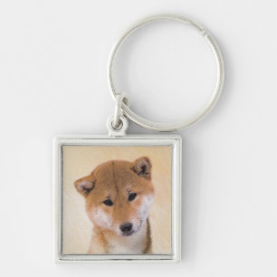 Shiba Inu (Red) Painting - Original Dog Art Keychain