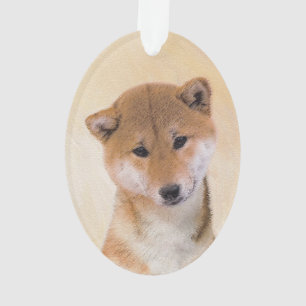 Shiba Inu (Red) Painting - Original Dog Art Ornament