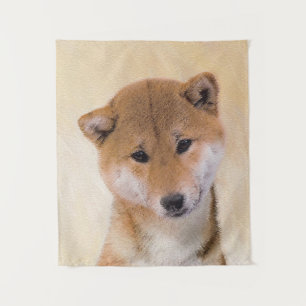 Shiba Inu (Red) Painting - Original Dog Art Tapestry