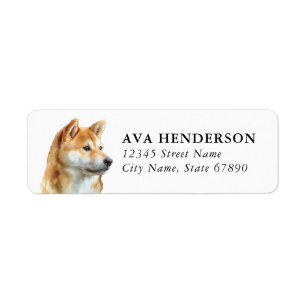 Shiba Inu Return Address Labels