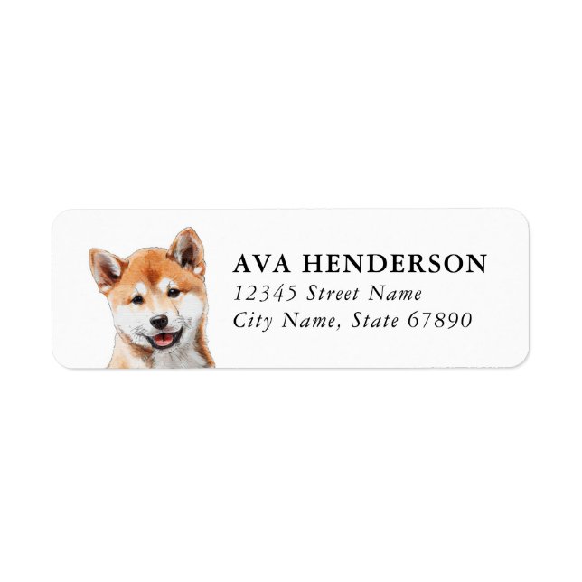 Shiba Inu Return Address Labels (Front)