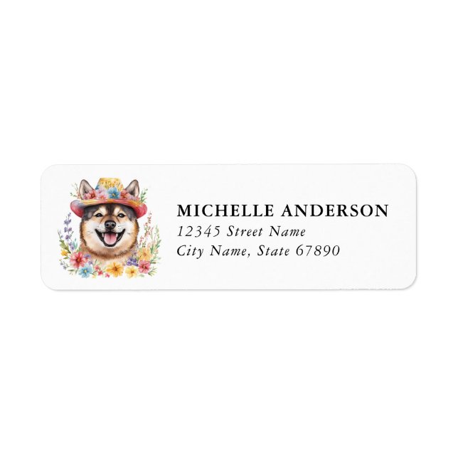 Shiba Inu Return Address Labels (Front)