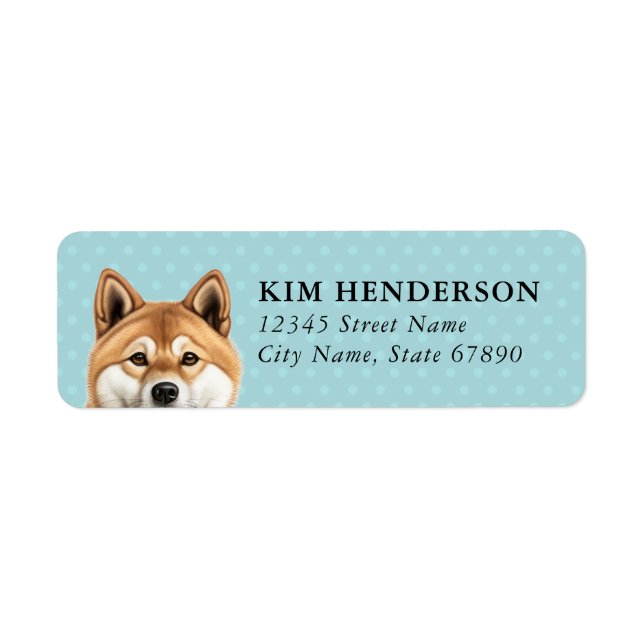Shiba Inu Return Address Labels (Front)