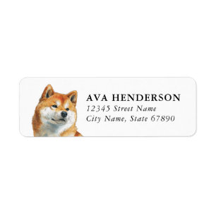 Shiba Inu Return Address Labels