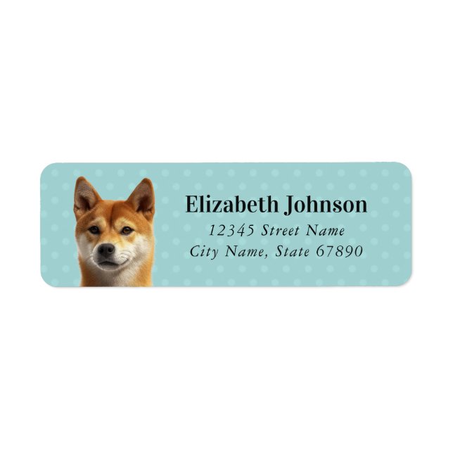 Shiba Inu Return Address Labels (Front)