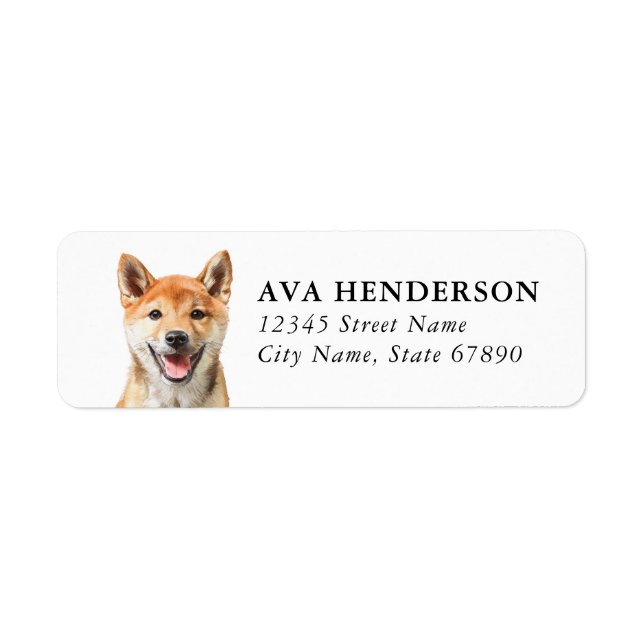 Shiba Inu Return Address Labels (Front)