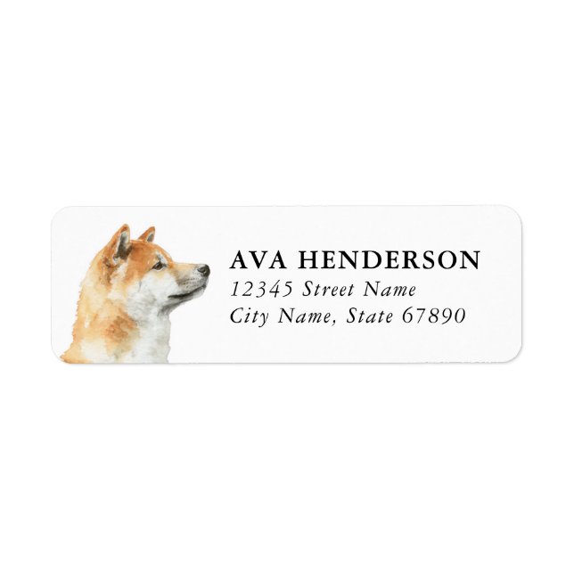Shiba Inu Return Address Labels (Front)