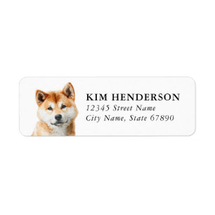 Shiba Inu Return Address Labels