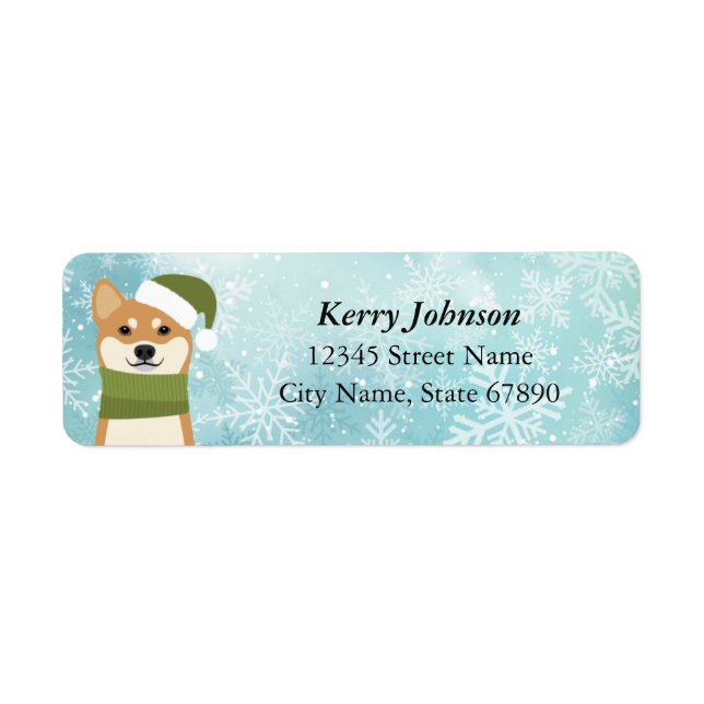 Shiba Inu Return Address Labels (Front)