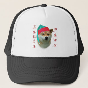 Shiba Inu Santa Paws Trucker Hat