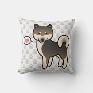 Shiba Inu Sesame Love Throw Pillow