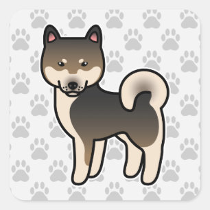 Shiba Inu Sesame Square Sticker