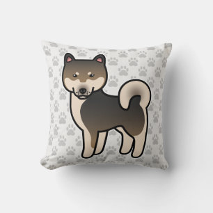 Shiba Inu Sesame Throw Pillow