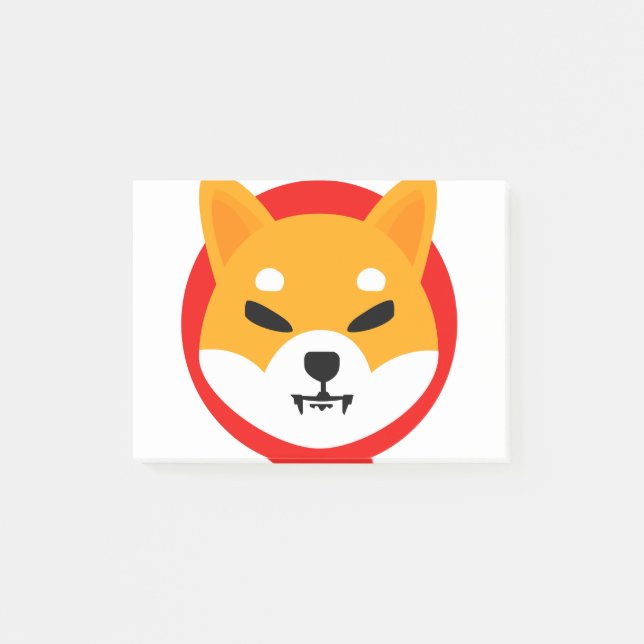 Shiba Inu SHIB Logo Crypto Blockchain Cryptocurren Post-it Notes (Front)