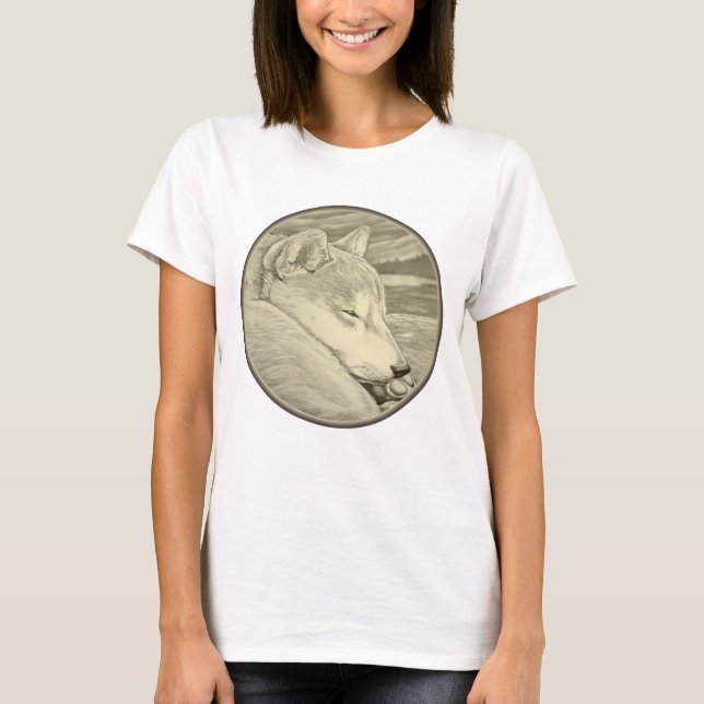 Shiba Inu Shirts Lady's Dog Lover Plus Size Shirts (Front)