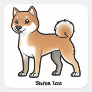 shiba inu square sticker