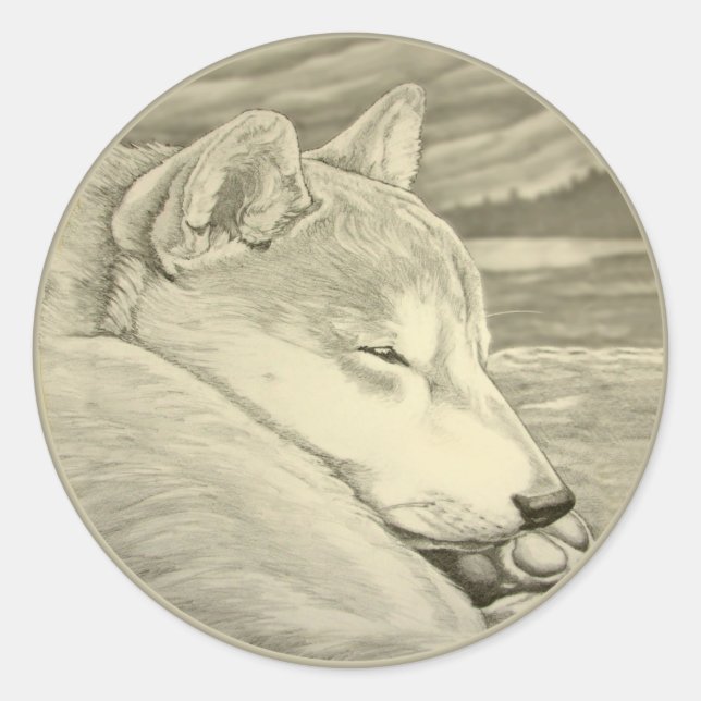 Shiba Inu Stickers Dog Lover Shiba Inu Art Sticker (Front)