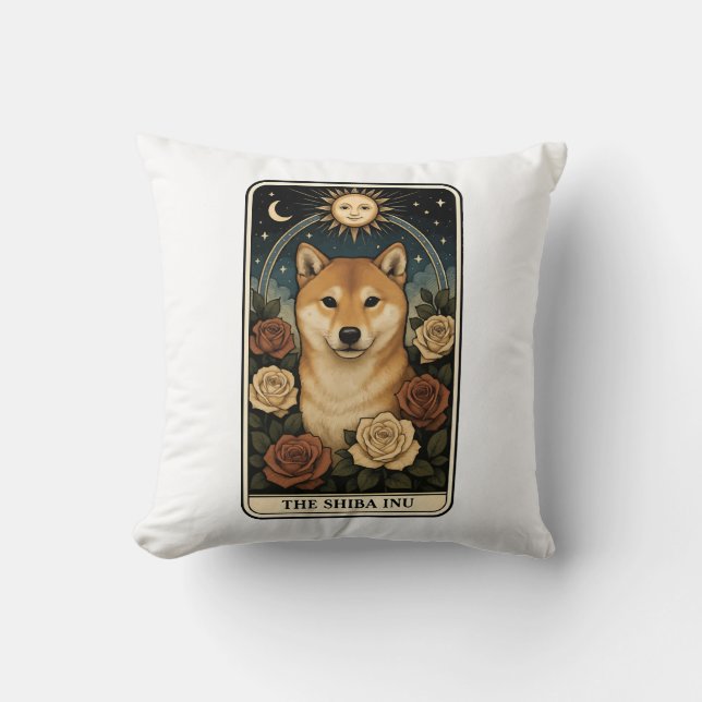 Shiba Inu Throw Pillow (Front)