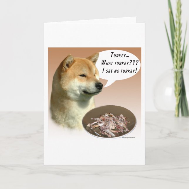 Shiba Inu Turkey Card (Front)