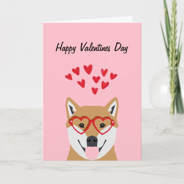 Shiba Inu Valentines Love Card (Front)
