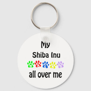 Shiba Inu Walks Design Keychain