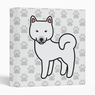 Shiba Inu White Binder