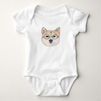 Shiba Inu with Oversized Round Framed Glasses