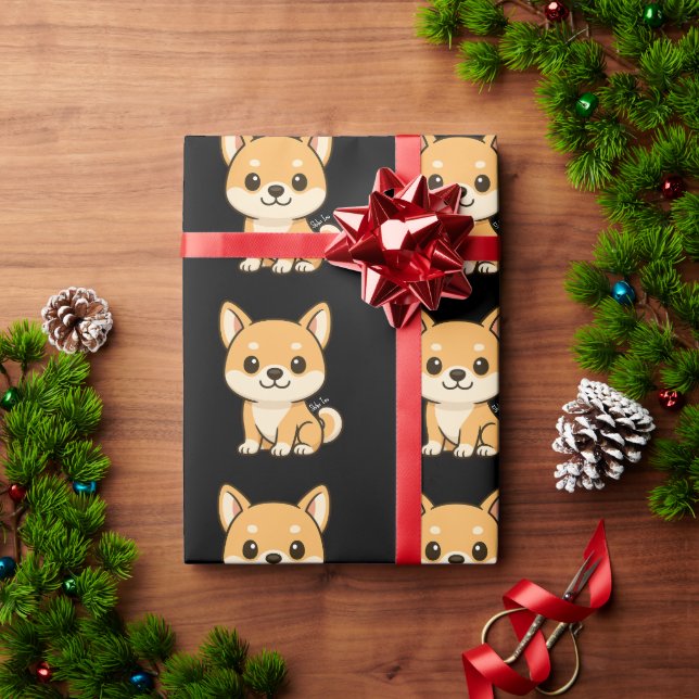 Shiba Inu Wrapping Paper (Holiday Gift)