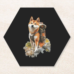 Shiba Pitbull Inu Paper Coaster