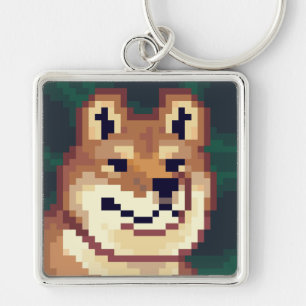 Shiba Pixelart, Key Pendant Keychain