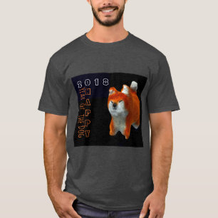 Shiba Puppy 3D Digital Art Dog Year 2018 Men Tee