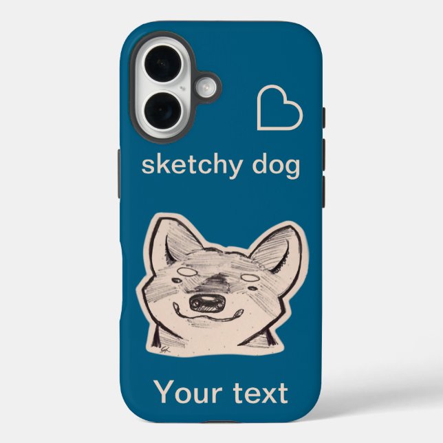 Shiba sketchy dog Case-Mate iPhone case (Back)