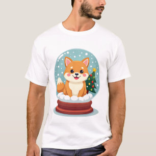 Shiba Snow Globe T-Shirt
