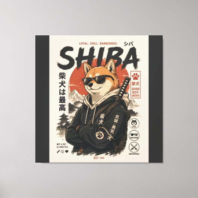 SHIBA THE PROTECTOR CANVAS PRINT (Front)