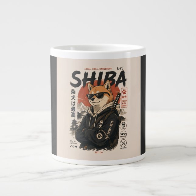 SHIBA THE PROTECTOR LARGE COFFEE MUG (Front)