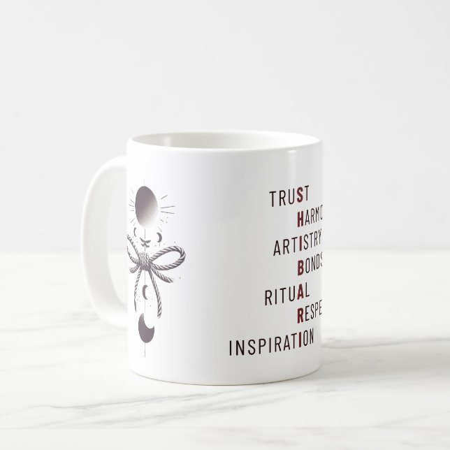 Shibari-themed mug (Front Left)