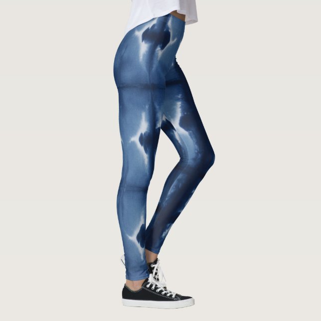 Shibori Blue Leggings (Right)