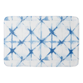 Shibori Blue Tie Dye Triangle Bath Mat