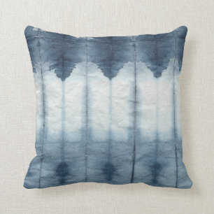 Shibori Indigio Print Throw Pillow