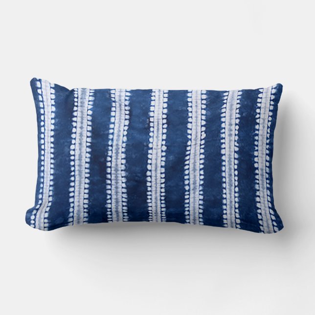 Shibori Lumbar Pillow (Front)