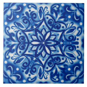 Shibori Snowflake Tile
