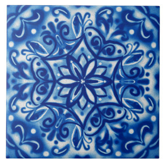 Shibori Snowflake Tile