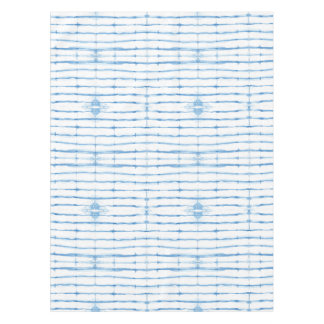 Shibori Tie Dye Blue Line Pattern Tablecloth