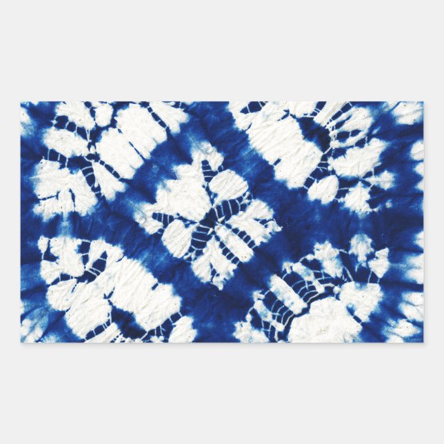 Shibori Tie Dye South Seas Indigo Batik Sticker (Front)