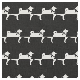 Shibu Inu Dog Silhouette Pet Fabric