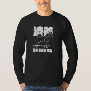 Shibuya Tokyo Japan Hachiko Akita Inu Japanese Kan T-Shirt