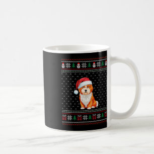 Shichon Dog Wearing Santa Hat Ugly Xmas Dog Lovers Coffee Mug